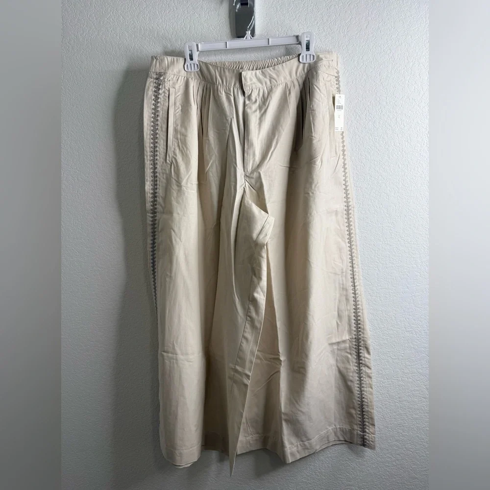 NWT Anthropologie Pleated Embroidered Trousers Sz XL - Picture 5 of 16